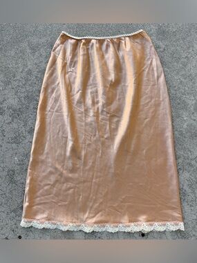 Vintage 90s silk blend slip skirt Micro Dot Midi Skirt